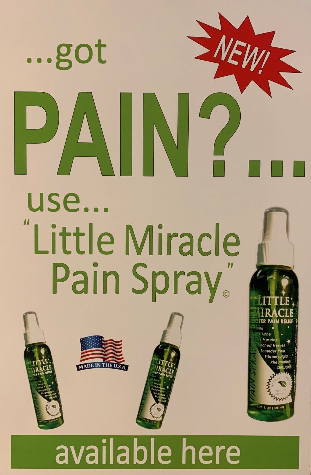 Little Miracle Pain Spray 4.25oz — image 2